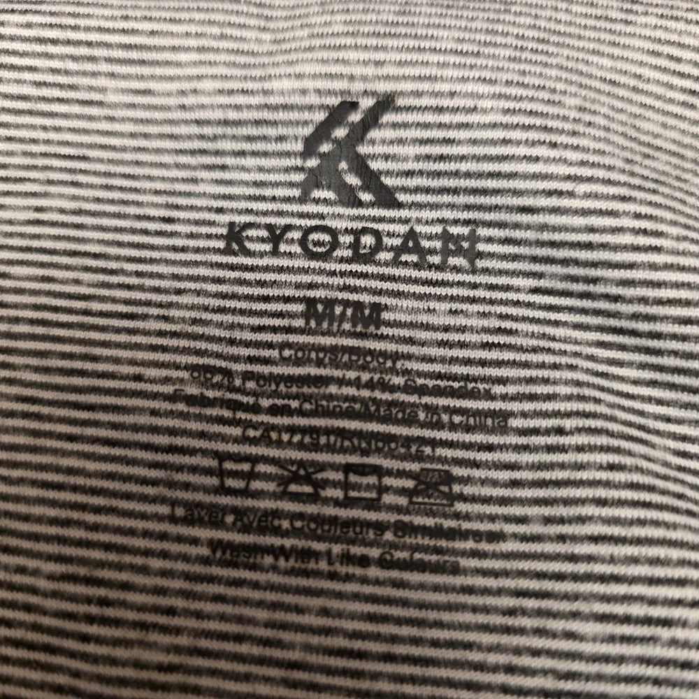 Kyodan Striped Gray Athletic Leggings Size M